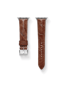MTO Ostrich Leather Strap in Brandy for Apple Watch
