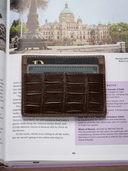 MTO Crocodile Leather Card Holder in Brown - Nomad Watch Works SG