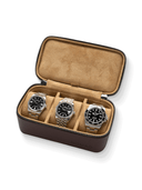 Heritage Leather Travel Case in Brown/Tan (3 Watch) - PREORDER