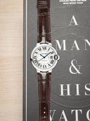 MTO Crocodile Leather Strap in Brown (Semi-Glossy) for Cartier Ballon Bleu