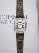 MTO Crocodile Leather Strap in Brown (Semi-Glossy) for Cartier Santos 100