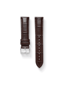 Classic Croc Embossed Leather Strap in Brown