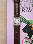 Classic Croc Embossed Leather Strap in Brown