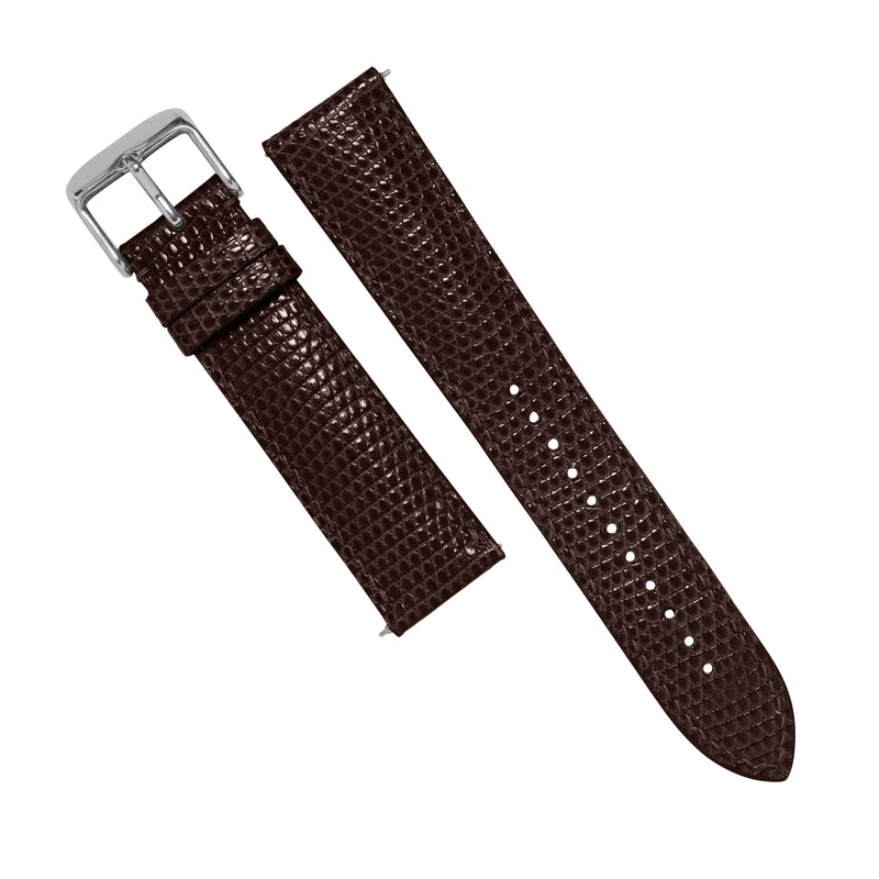 MTO Lizard Skin Watch Strap in Brown