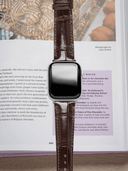 MTO Crocodile Leather Strap in Brown (Semi-Glossy) for Apple Watch