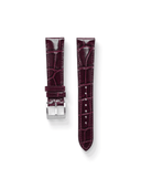 MTO Crocodile Leather Strap in Burgundy (Glossy)