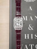 MTO Crocodile Leather Strap in Burgundy (Glossy) for Cartier Santos Dumont