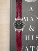 MTO Ostrich Leather Strap in Burgundy with Spring Deployant Clasp