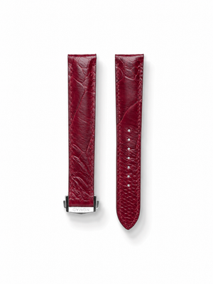 MTO Ostrich Leather Strap in Burgundy for Omega Seamaster