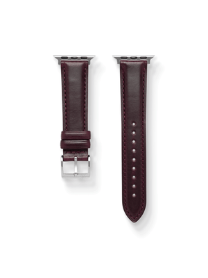 Classic Horween Chromexcel Leather Strap in Burgundy for Apple Watch
