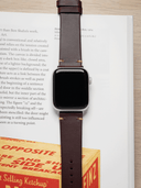 Vintage Horween Chromexcel Leather Strap in Burgundy for Apple Watch