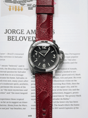 MTO Ostrich Leather Strap in Burgundy for Panerai