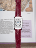 MTO Ostrich Leather Strap in Burgundy for Jaeger-LeCoultre Reverso