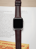 Classic Horween Chromexcel Leather Strap in Burgundy for Apple Watch