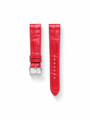MTO Crocodile Leather Strap in Red (Semi-Glossy) for Cartier Santos Dumont