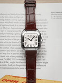 MTO Crocodile Leather Strap in Chestnut (Semi-Glossy) for Cartier Santos de Cartier