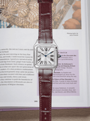 MTO Crocodile Leather Strap in Chestnut (Semi-Glossy) for Cartier Santos Dumont