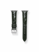 MTO Ostrich Leather Strap in Green for Apple Watch