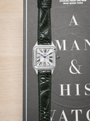 MTO Ostrich Leather Strap in Green for Cartier Santos Dumont