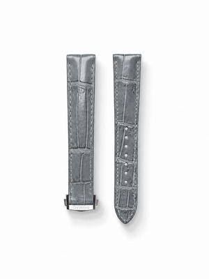 MTO Crocodile Leather Strap in Grey (Semi-Glossy) for Omega Speedmaster