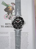 MTO Crocodile Leather Strap in Grey (Semi-Glossy) for Omega Seamaster