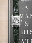 MTO Ostrich Leather Strap in Green for Cartier Santos 100