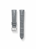 MTO Crocodile Leather Strap in Grey (Semi-Glossy)