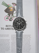 MTO Crocodile Leather Strap in Grey (Semi-Glossy) for Omega Speedmaster