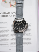 MTO Crocodile Leather Strap in Grey (Semi-Glossy) for Panerai