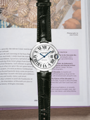 MTO Crocodile Leather Strap in Dark Green (Semi-Glossy) for Cartier Ballon Bleu