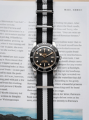 Premium Nato Strap in Black White