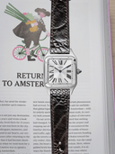 MTO Ostrich Leather Strap in Dark Brown for Cartier Santos Dumont