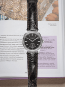 MTO Ostrich Leather Strap in Dark Brown with Spring Deployant Clasp