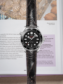 MTO Ostrich Leather Strap in Dark Brown for Omega Seamaster