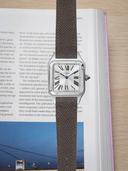 MTO Epsom Leather Strap in Dark Brown for Cartier Santos Dumont