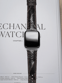 MTO Ostrich Leather Strap in Dark Brown for Apple Watch