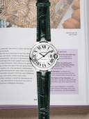 MTO Crocodile Leather Strap in Dark Green (Semi-Glossy) for Cartier Ballon Bleu