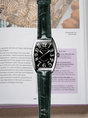 MTO Crocodile Leather Strap in Dark Green (Semi-Glossy) for Frank Muller Casablanca