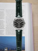 MTO Crocodile Leather Strap in Dark Green (Semi-Glossy) with Spring Deployant Clasp