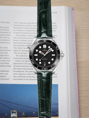 MTO Crocodile Leather Strap in Dark Green (Semi-Glossy) for Omega Seamaster