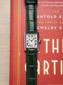 Classic Croc Embossed Leather Strap in Green