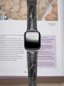 MTO Ostrich Leather Strap in Dark Grey for Apple Watch