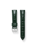 Classic Croc Embossed Leather Strap in Green