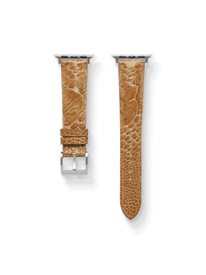 MTO Ostrich Leather Strap in Gold for Apple Watch