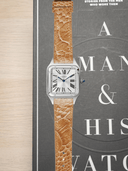 MTO Ostrich Leather Strap in Gold for Cartier Santos Dumont