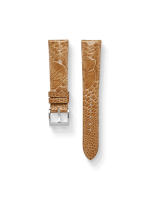 MTO Ostrich Leather Strap in Gold for Apple Watch - Nomad Watch Works SG