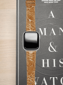 MTO Ostrich Leather Strap in Gold for Apple Watch