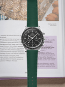 MTO Sailcloth FKM Rubber Strap in Green for Omega Speedmaster