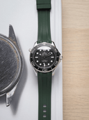 Iso FKM Rubber Strap in Green for Omega Seamaster 300m - Nomad Watch Works SG