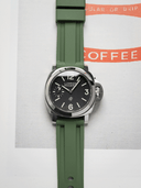 Marine FKM Rubber Strap in Green for Panerai